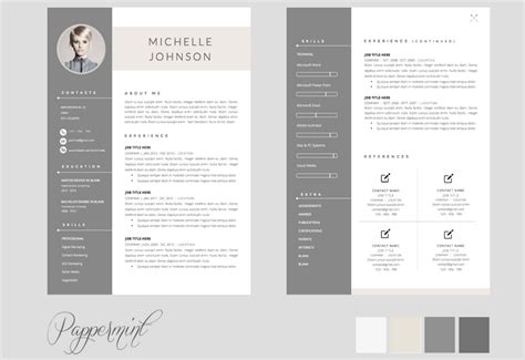 Type of resume and sample, standard cv format 2 pages. Free Creative Resume Template Doc - task list templates
