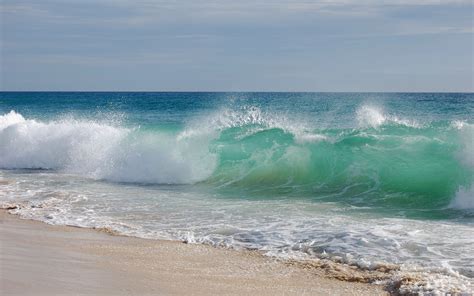 Wallpaper Sea Nature Shore Sand Beach Waves Coast Horizon Vacation Ocean Body Of