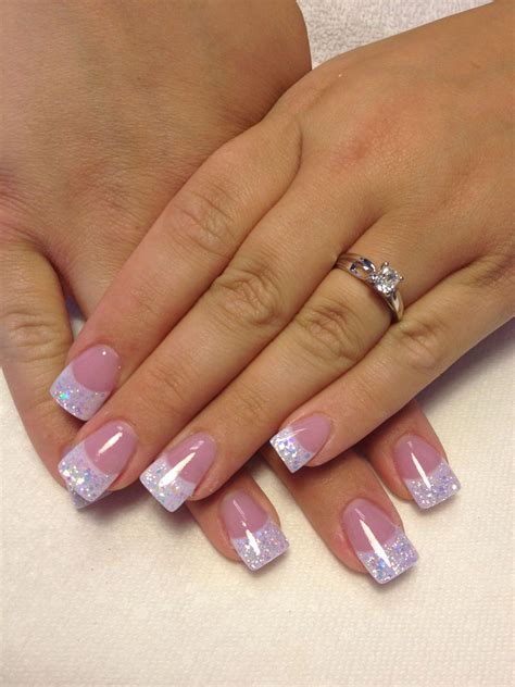 French Tip Nail Designs Best Of Sparkly Pink And Whites By Cathy Heine Curl Up And Dye In