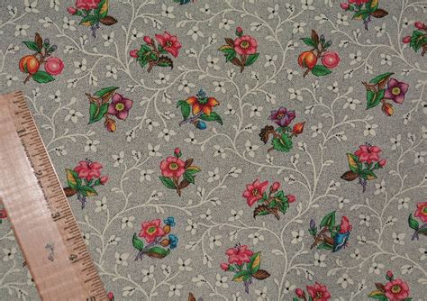 Colonial Farmhouse Fabric Or English Country Floral Fabric Quilting