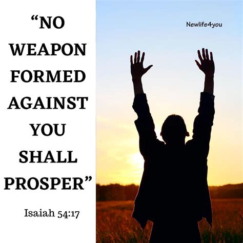 No Weapon Formed Against You Shall Prosper Isaiah 5417 Randn Travel Solution
