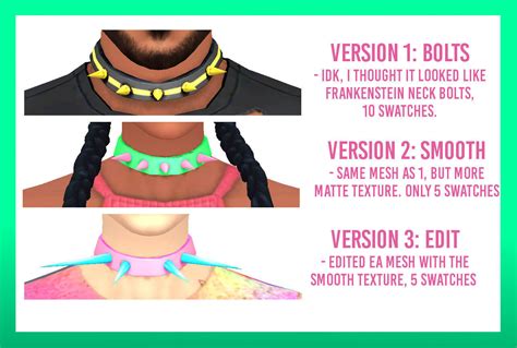 Sims 4 Maxis Match Pastel Punk Chokers The Sims Book