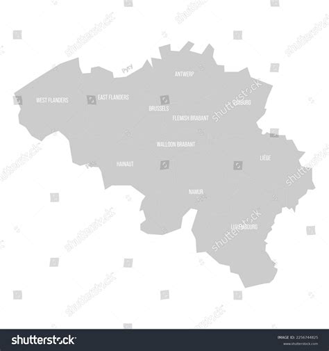 Belgium Political Map Administrative Divisions Stock Vector Royalty Free Shutterstock