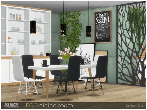 Severinkas Eco Dining Room Sims House Sims 4 Kitchen Sims 4 Cc