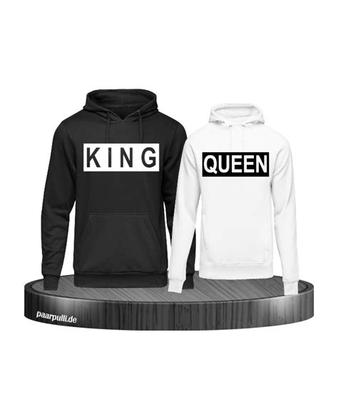 King Und Queen Im Kasten Partnerlook Hoodies