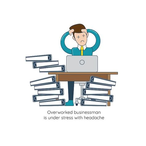 Premium Vector Overworked Businessman