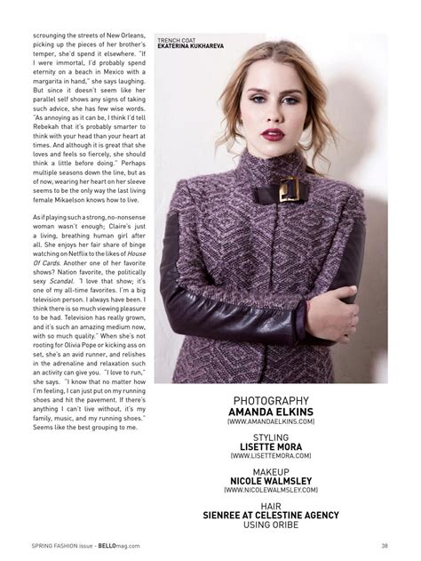 Claire Holt Bello Magazine March 2014 Issue Celebmafia
