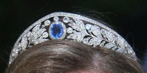 A Close Up Of The Sapphire Tiara Worn By Gd Marie Theresa Royal