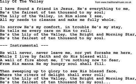 Lily Of The Valley By George Jones Counrty Song Lyrics