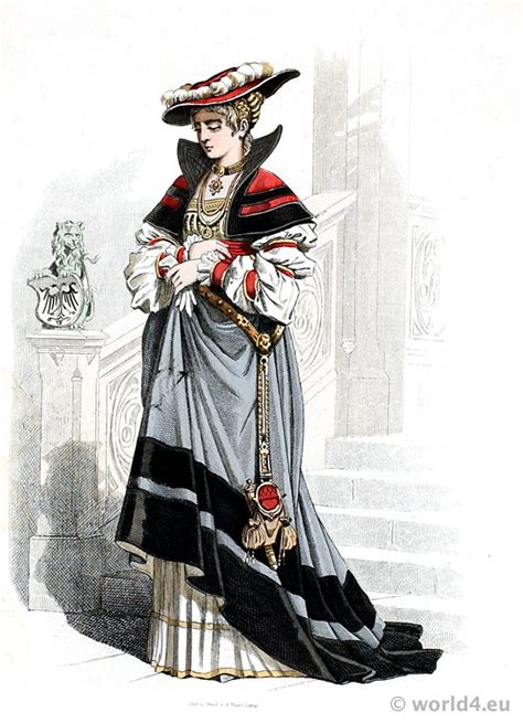Costume German Aristocratic Woman In 1480