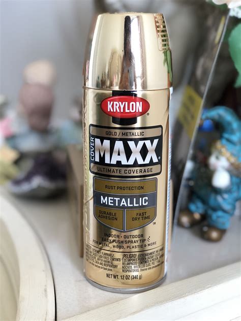 Krylon Covermaxx Gold Metallic Spray Paint Hobbies And Toys Stationery