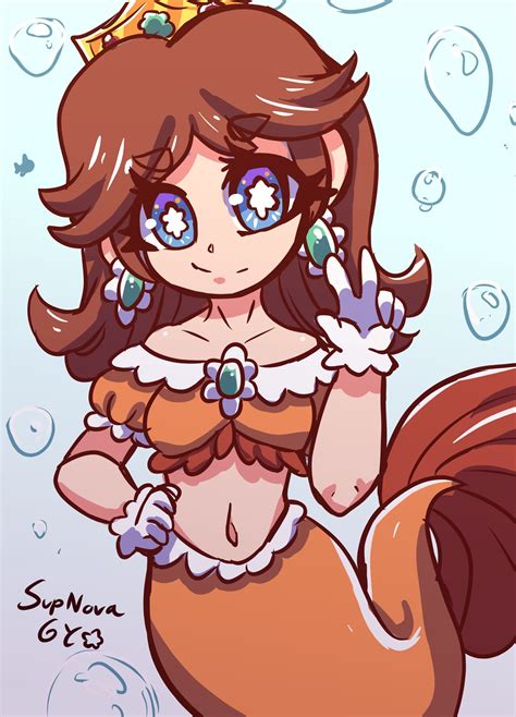 Rosie Doodle Account On Twitter Princess Daisy As A Mermaid