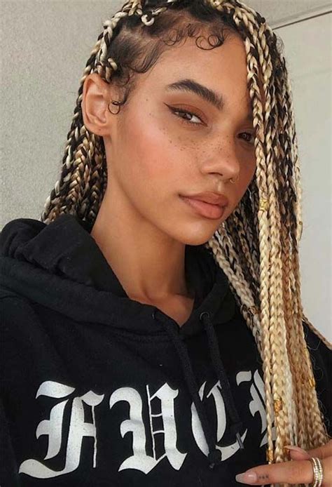 61 Badass Box Braids To Inspire Box Braid Hairstyles Braided Hairstyles Updo Box Braids