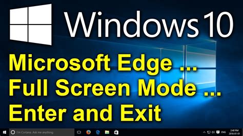 ️ Windows 10 Microsoft Edge Full Screen Mode Enter And Exit Full