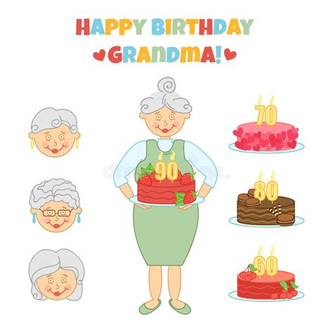 Happy Birthday Granny Card Stock Illustrations 147 Happy Birthday