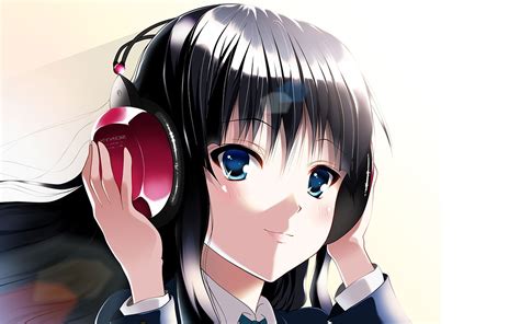 Anime Akiyama Mio Headphones K On Wallpapers Hd