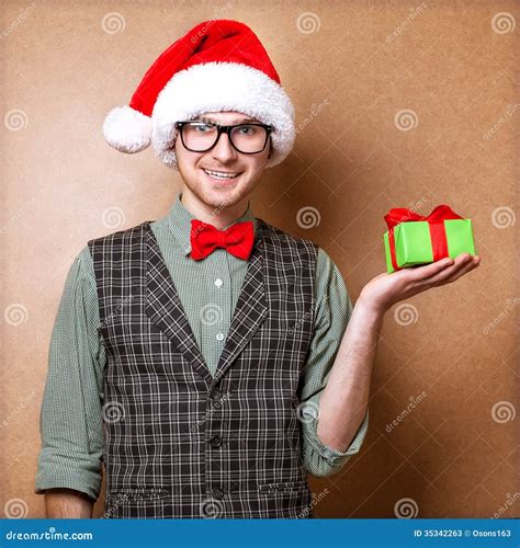 Hipster In Santa Claus Stock Image Image Of Presents 35342263