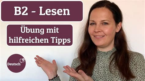 Leseverstehen Trainieren Effektive Übung Deutsch B2 Lesen Youtube