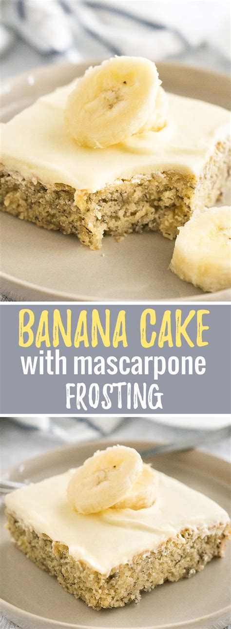 It's loaded with bananas, so moist, sweet, soft and absolutely delicious. Easy Banana Cake Recipe with Mascarpone Frosting (30 minutes)