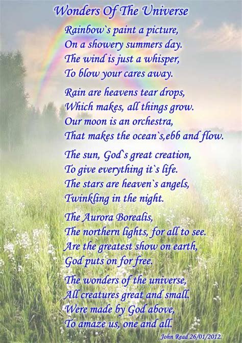Wonders Of The Universe Spiritual Poetry Spiritual Poems