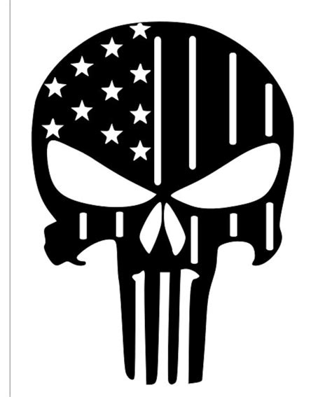 Punisher Stars And Strips Svg File Etsy
