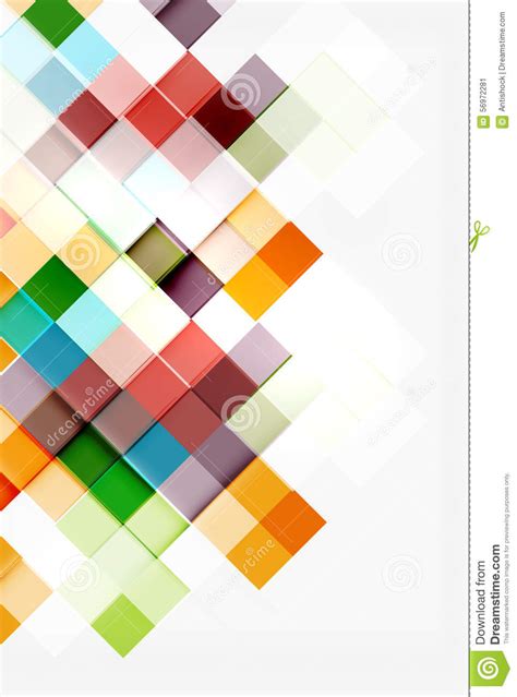 Square Shape Mosaic Pattern Design Universal Stock Vector Image