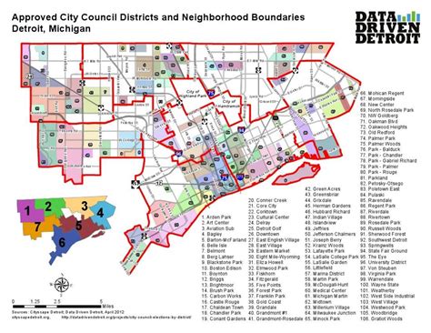 Detroit, the most populous city in michigan and the metro detroit area, serves as a vital port connecting the great lakes to the saint lawrence seaway. Detroit district map - District Detroit map (Michigan - USA)