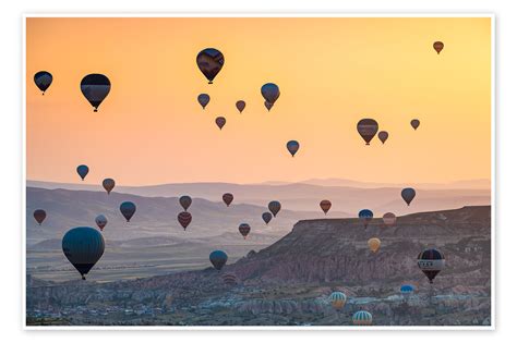 Hot Air Balloons Flying In Cappadocia De Matteo Colombo En Poster