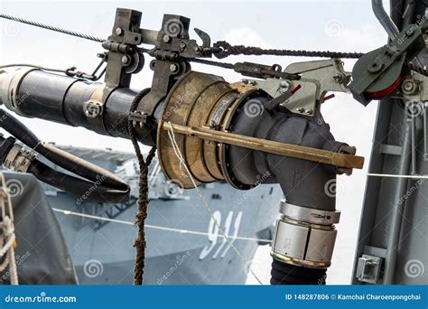 A Fuel Probe From Htms Chakri Naruebet Approaches The Receiver Aboard The Other Royal Thai Navy