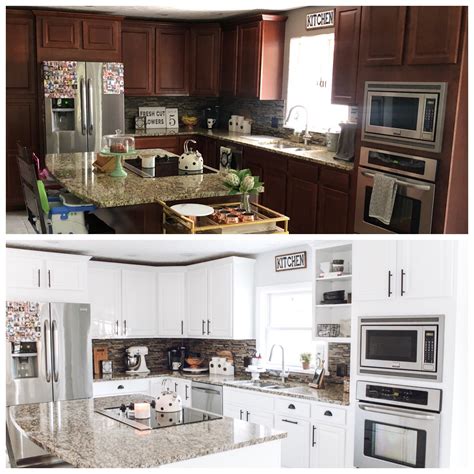 White Kitchen Cabinet Makeover Inspired Reality