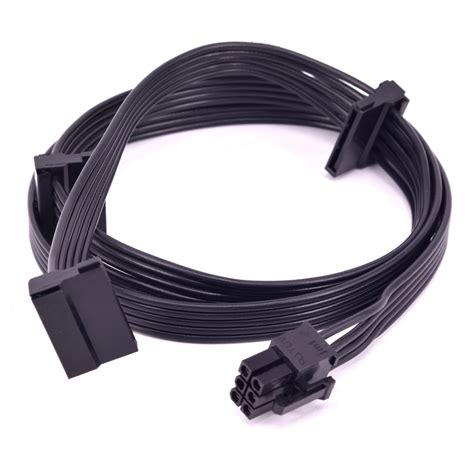 Pci E 6pin 1 To 3 Sata Ssd Power Supply Cable Gpu 6 Pin For Corsair