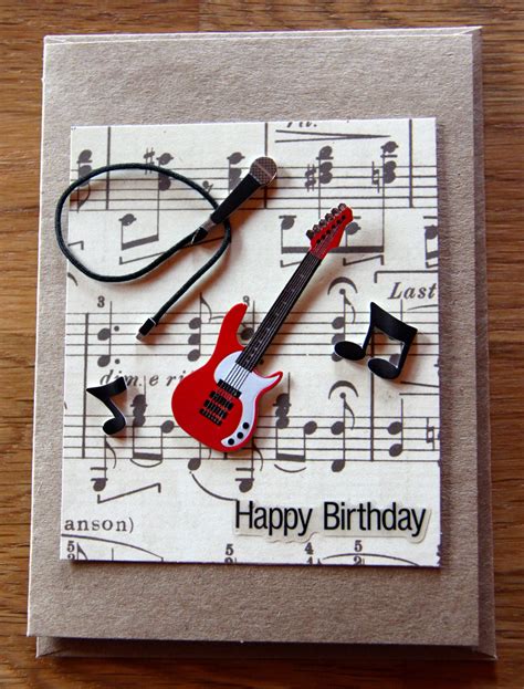 Clean Musical Birthday Card Minimalist Happy Birthday