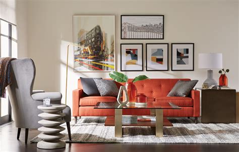 Orange And Gray Living Rooms Orange Gray Living Room