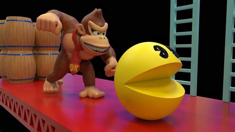Pacman And Ms Pacman Vs Donkey Kong Youtube