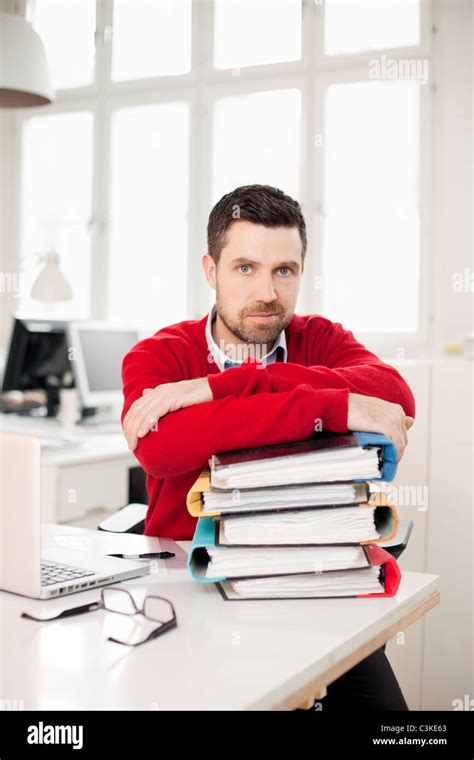 Man Working In Office Stock Photo Alamy