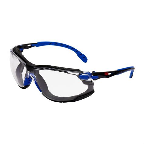 3m™ Solus™ 1000 Safety Glasses Blue Black Frame Scotchgard™ Anti Fog Anti Scratch Coating K
