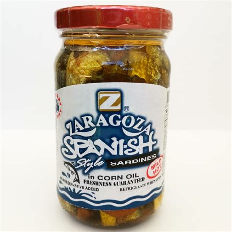 Zaragoza Spanish Style Sardines In Corn Oil Mild Hot Shopee Philippines