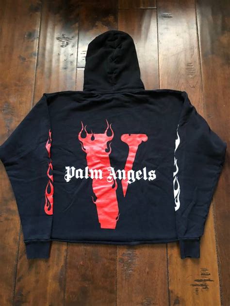 Vlone Vlone X Palm Angels Hoodie Rare New Small Grailed