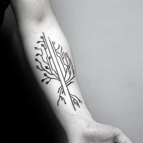 43 Cool Simple Line Tattoos For Men 2023 Inspiration Guide