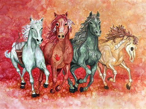 Four Horses Of The Apocalypse Painting By Jennifer Allison Pixels