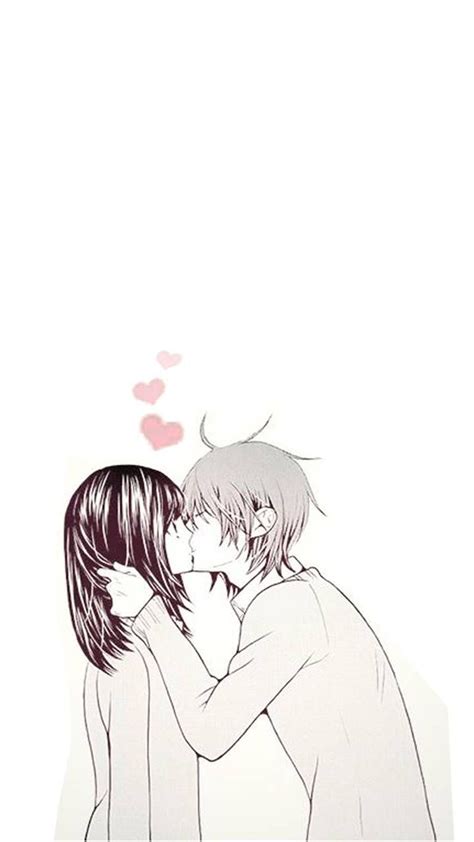 Anime Kissing Drawing Wallpapers Wallpaper Cave
