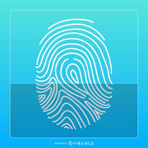 Blue Fingerprint Icon Design Vector Download