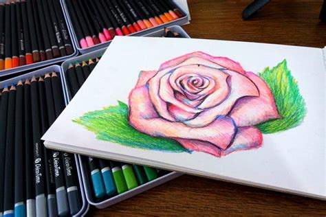 Trandafirul rosu este simbolul dragostei si a pasiunii. Un Peisaj Cu Trandafiri In Creion : :d azi revin cu un ...