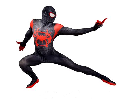 Buy Into The Spider Verse Miles Morales Spider Man Costume Adult And Kid