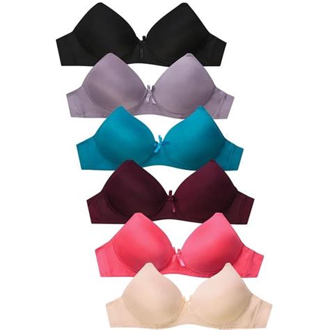 Sofra Br4400n 34b Womens Wire Free Bra Assorted Color 34b Pack Of 6