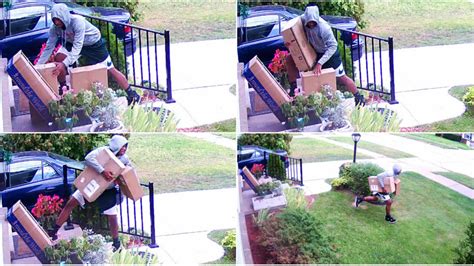 Video Shows Man Stealing Packages From Front Porch In Westland