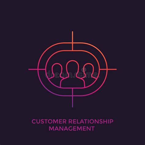 Crm Customer Relationship Management Icon Stock Vector Illustration