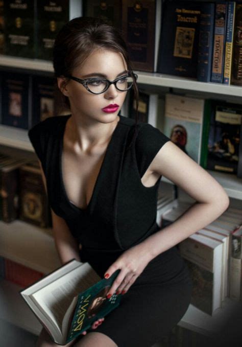 A Taste Sexy Poses Sexy Library Girl Girls With Glasses