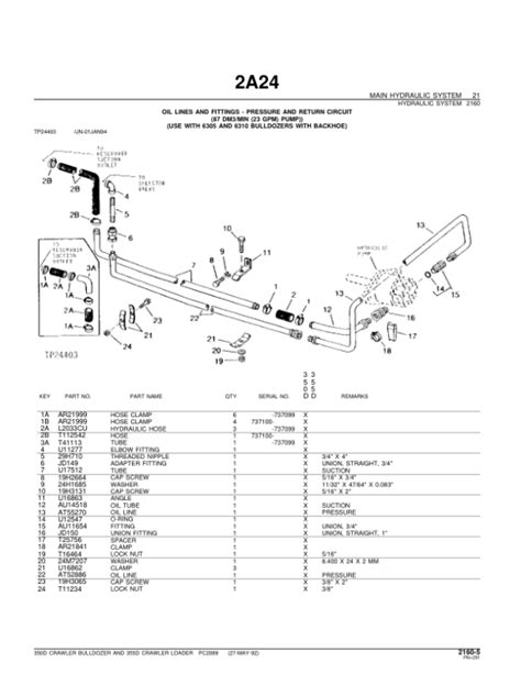 John Deere 350d 355d Crawlers Bulldozer Loader Parts Catalog Manual