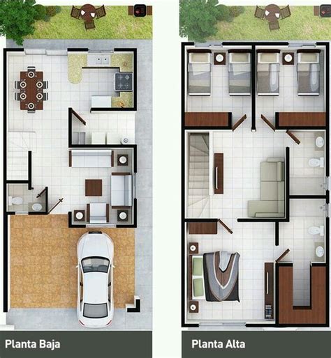 Planos Y Diseño De Duplex Con Tres Dormitorios 2019